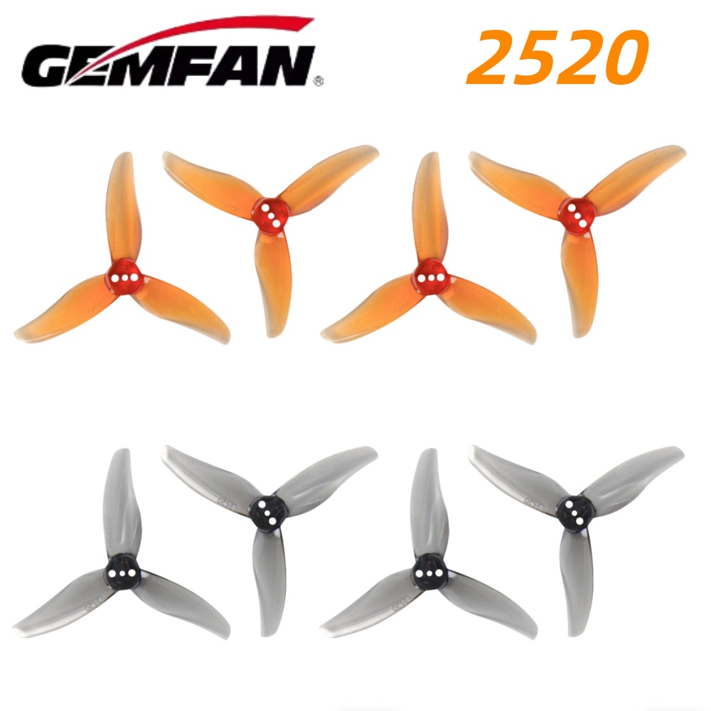 Fpv Drone Motor - 4Pairs Gemfan Hurricane 2520 2.5X2X3 3-Blade