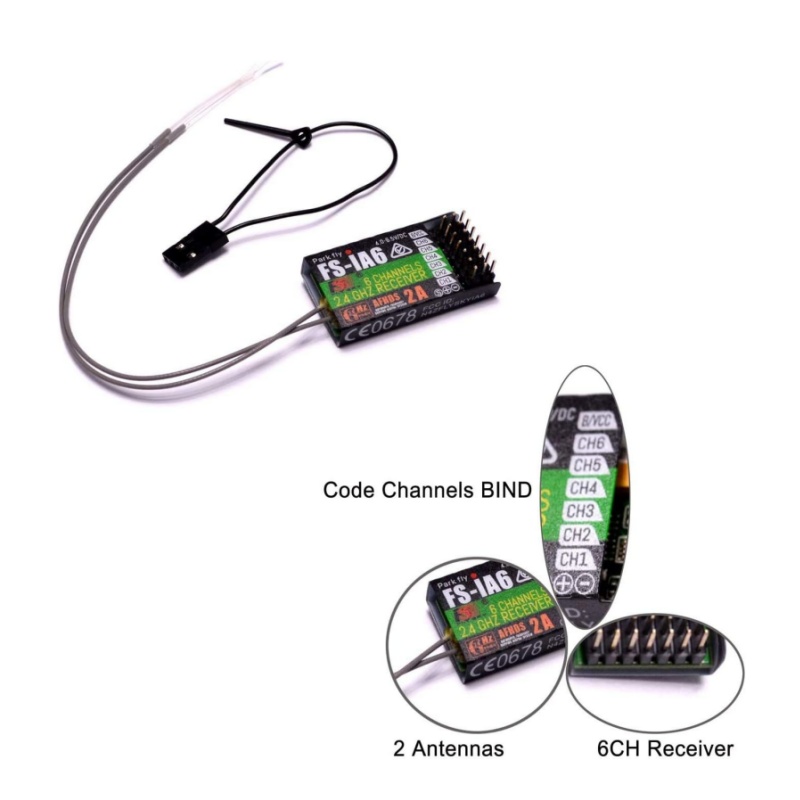 Flysky FS-IA6 Receiver 6CH Dua - Fpv Drone Antenna ulasan dan harga
