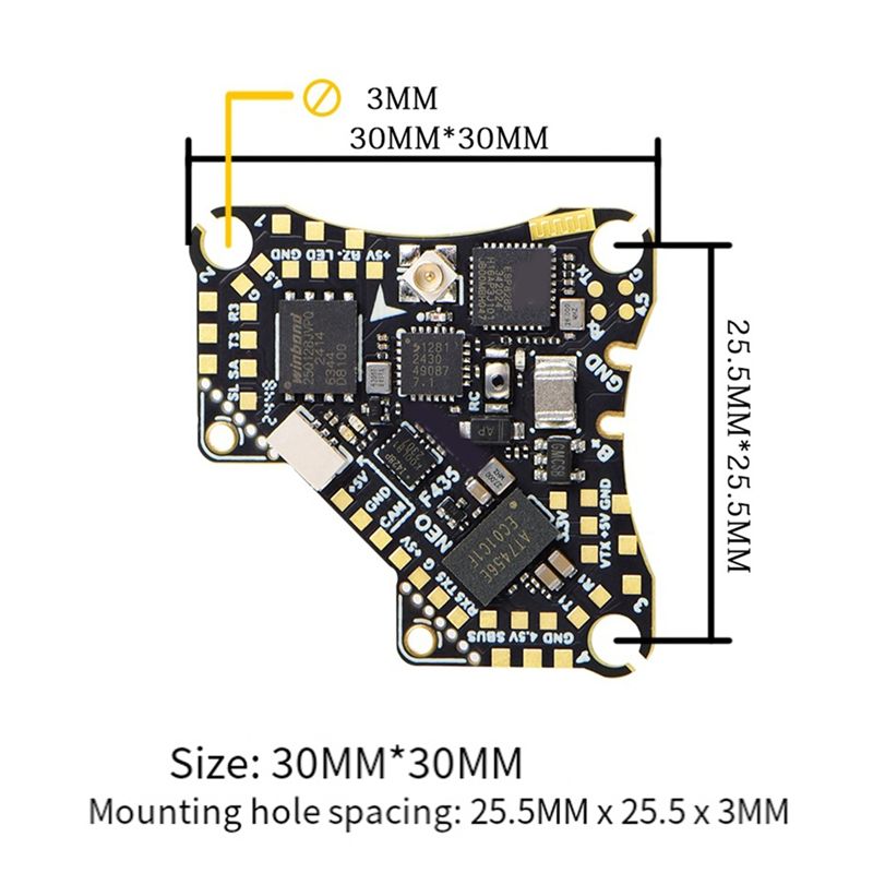 FBIL-F435 NEO 1S AIO Flight Co - Fpv Drone Esc ulasan dan harga