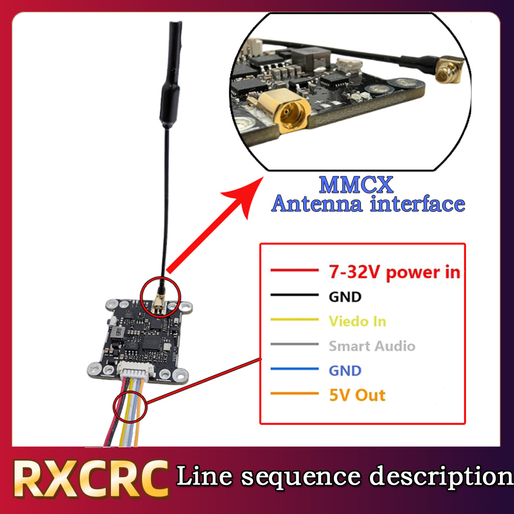 RXCRC 5.8G Module 48CH 1.6W VT - Fpv Drone Transmitter ulasan dan harga
