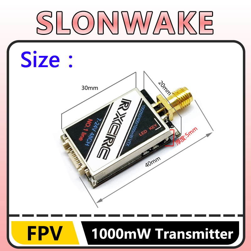 SLONWAKE  5.8G 48CH 1W VTX 100 - Fpv Drone Camera ulasan dan harga